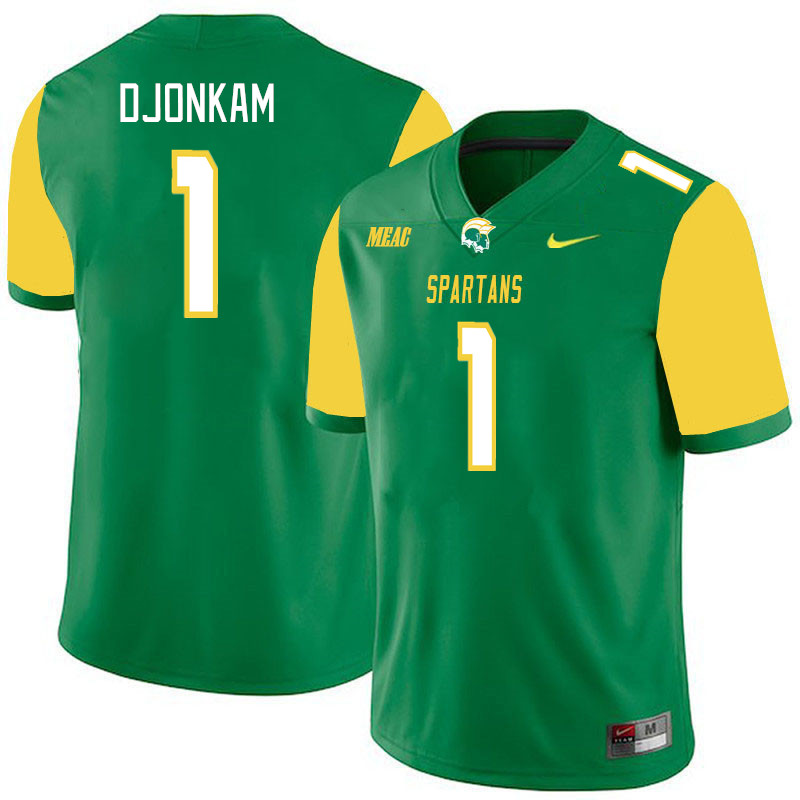 Men-Youth #1 D.J. Djonkam Norfolk State Spartans 2023 College Football Jerseys Stitched-Green